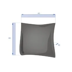 Coussin Carré (40 Cm) Korai Gris Ardoise -Mobilier De Jardin 50737 1618384736