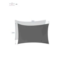 Voile D'ombrage Rectangulaire (2 X 3 M) Curacao - Gris -Mobilier De Jardin 50807 1618481087