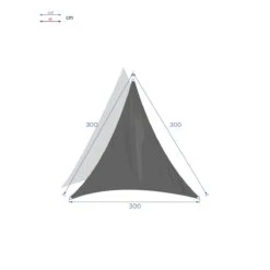 Voile D'ombrage Triangulaire (L 3m) Curacao - Bleu Orage 3 Voile D'ombrage Triangulaire (L 3m) Curacao - Bleu Orage -Mobilier De Jardin 59070 1618411165