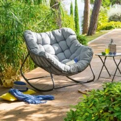 Fauteuil De Jardin à bascule Paopao - Gris Graphite