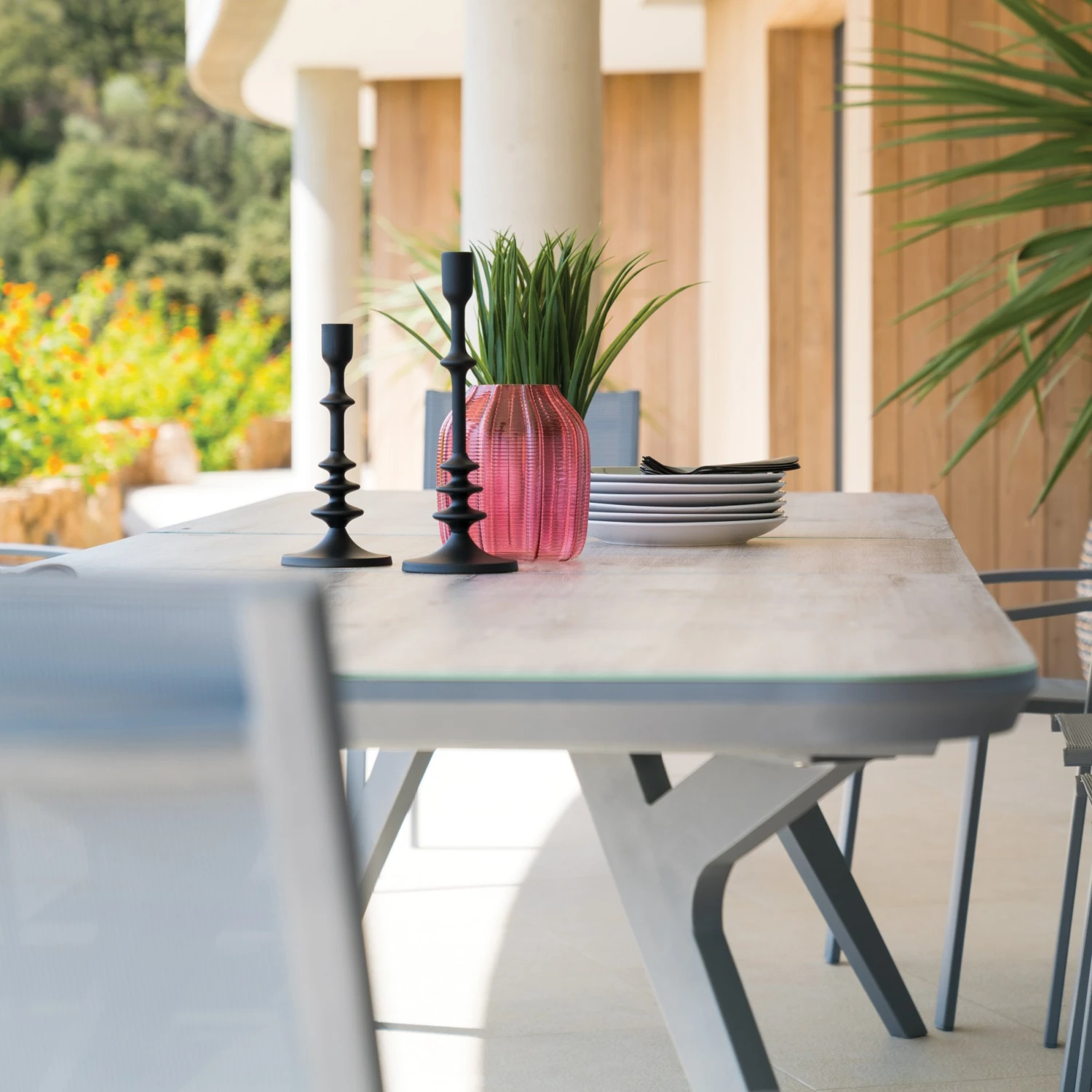 Table de jardin extensible Aluminium Pulpy (299 x 100 cm) - Gris Table De Jardin Extensible Aluminium Pulpy (299 X 100 Cm) - Gris -Mobilier De Jardin 76166 1614360401