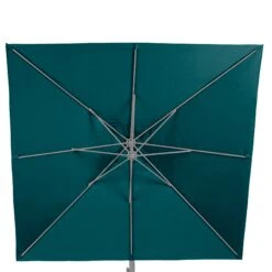 Parasol Déporté Carré Janeiro (L2,5 X 2,5 M) - Bleu Canard -Mobilier De Jardin 76190 1614938500