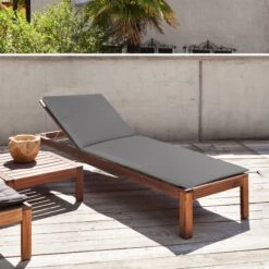 Coussin De Transat Déhoussable (L175 Cm) Mambo Gris Anthracite