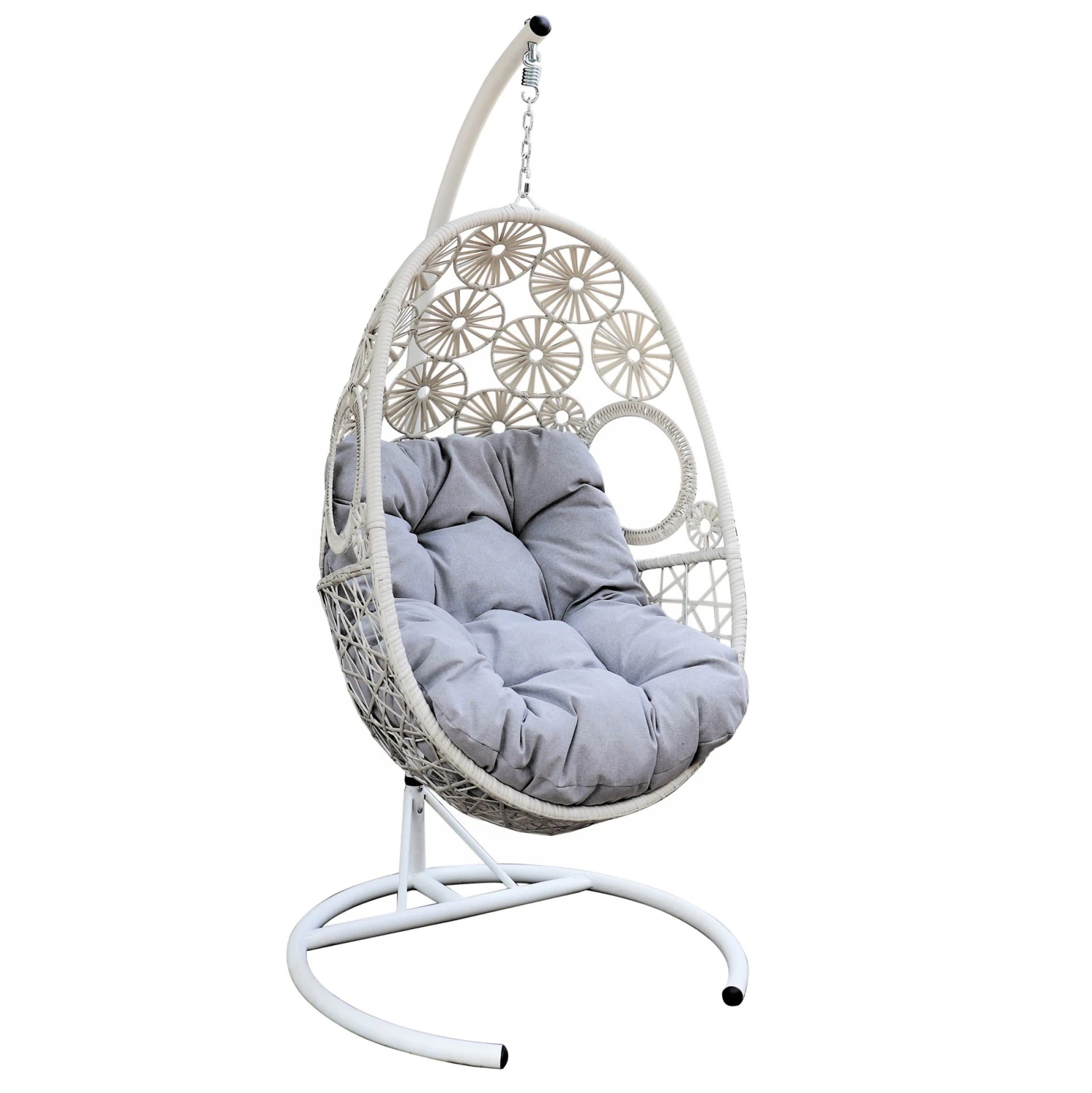 Loveuse suspendue Paros - Blanc/Gris clair Loveuse Suspendue Paros - Blanc/Gris Clair -Mobilier De Jardin 76733 1594366606