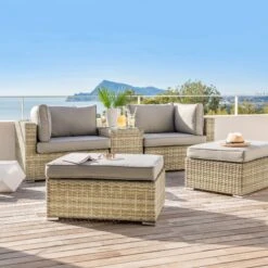 Salon De Jardin Mallorca Naturel - 4 Places