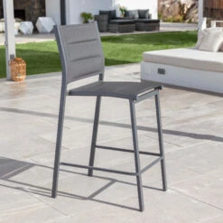 Tabouret De Jardin Alu Empilable Murano - Gris Anthracite