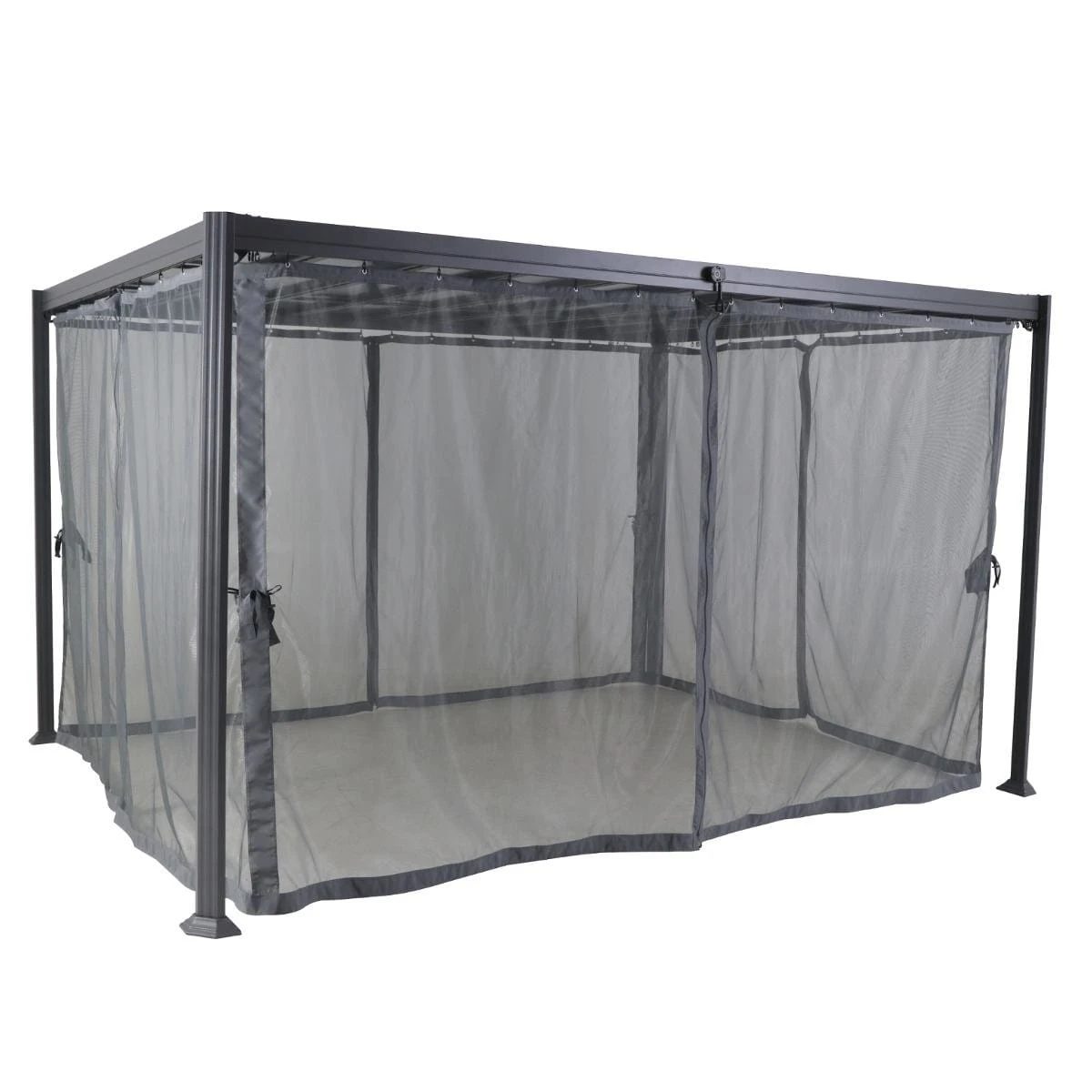 Lot de 4 moustiquaires pour tonnelle Belize (3 x 3,6 m) - Ardoise Lot De 4 Moustiquaires Pour Tonnelle Belize (3 X 3,6 M) - Ardoise -Mobilier De Jardin 92374 1608195860