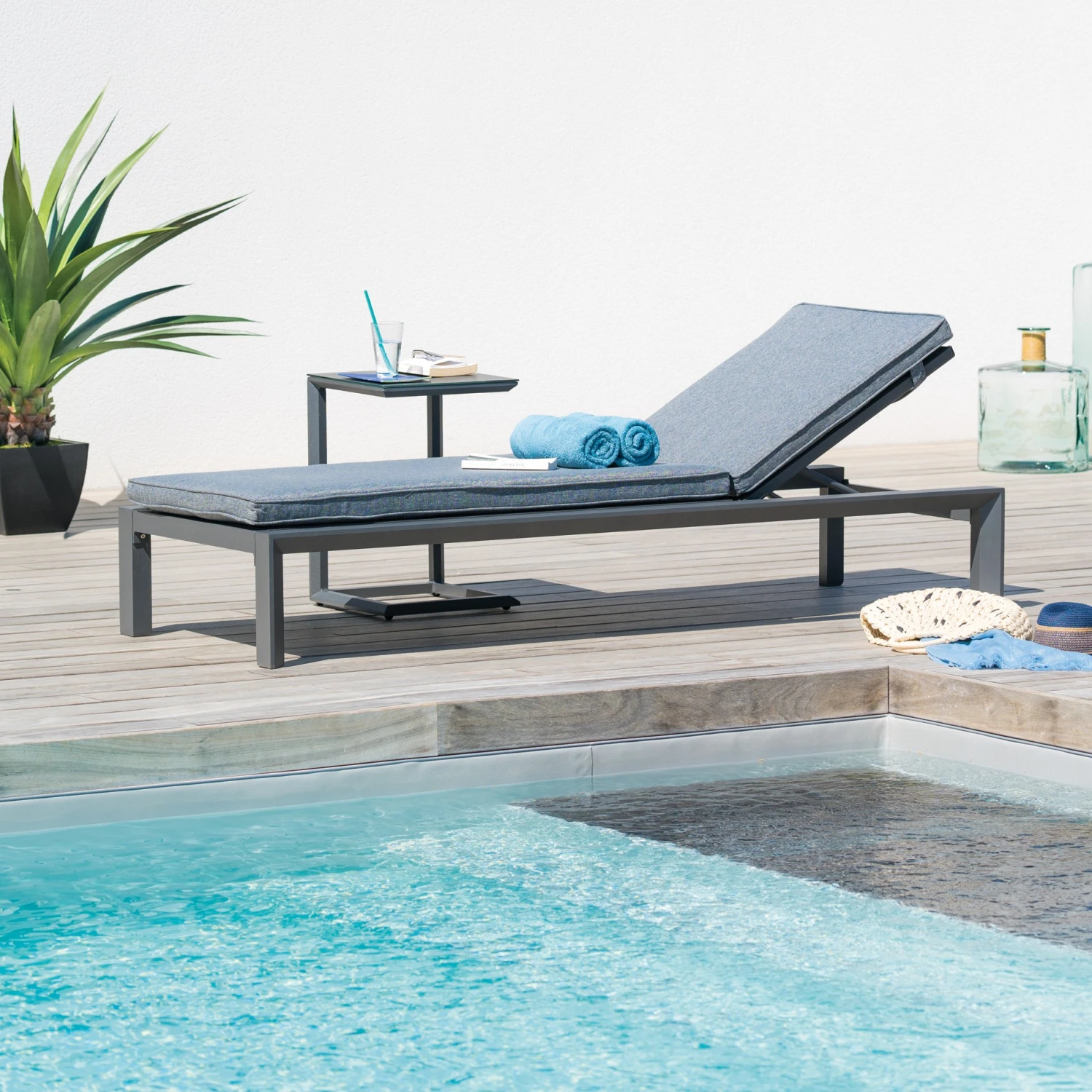 Transat texaline Evasion - Gris graphite / Gris anthracite Transat Texaline Evasion - Gris Graphite / Gris Anthracite -Mobilier De Jardin 92506 1614594313