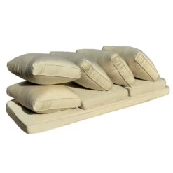 Coussins De Remplacement Pour Salon De Jardin Calvi 5 Places - Beige