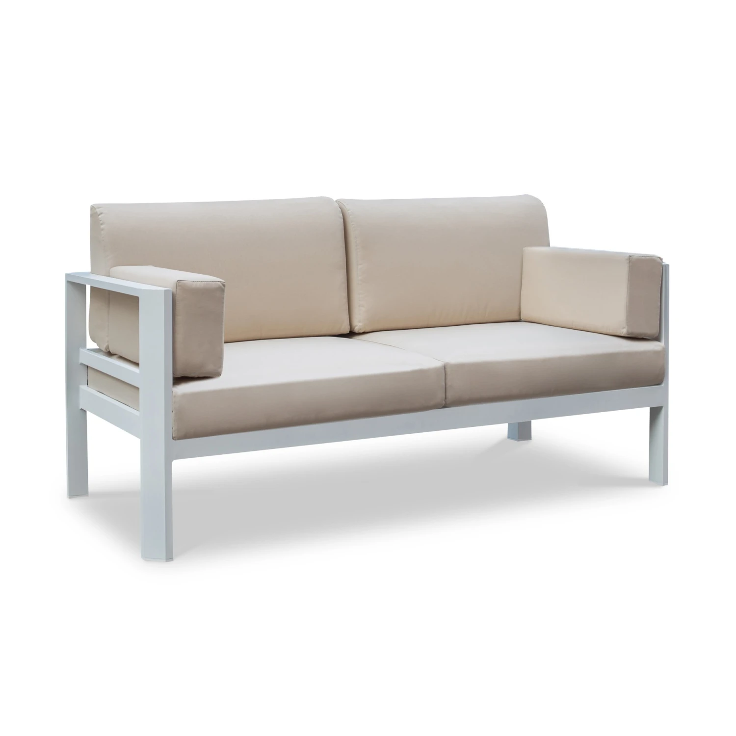 Canapé de jardin 2 places Ostara - Blanc Canapé De Jardin 2 Places Ostara - Blanc -Mobilier De Jardin 94624 1618928527