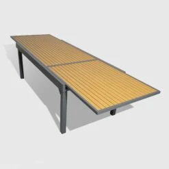 Table De Jardin Extensible 12 Places Aluminium Effet Bois Murano (320 X 100 Cm) - Gris Anthracite -Mobilier De Jardin 94636 1610703984