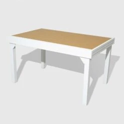 Table De Jardin Extensible 12 Places Aluminium Effet Bois Murano (320 X 100 Cm) - Blanche -Mobilier De Jardin 94639 1610701369