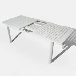 Table De Jardin Extensible 10 Places Verona (280 X 95 Cm) - Blanche -Mobilier De Jardin 94648 1615986954