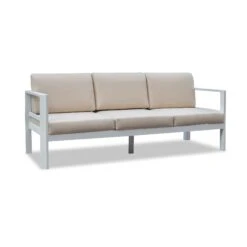 Canapé De Jardin 3 Places Ostara - Blanc -Mobilier De Jardin 94651 1618928418