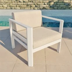 Salon De Jardin Ostara Blanc - 5 Places -Mobilier De Jardin 94669 1620630035