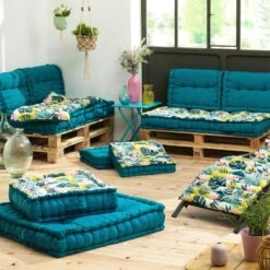 Coussin (40 X 40 Cm) Jasmin Bleu 2 Coussin (40 X 40 Cm) Jasmin Bleu -Mobilier De Jardin 94696 1616424954
