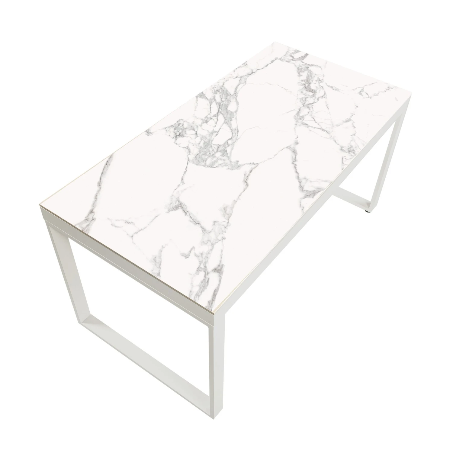 Table de jardin 8 places Aluminium/Céramique Kore (180 x 90 cm) - Blanche Table De Jardin 8 Places Aluminium/Céramique Kore (180 X 90 Cm) - Blanche -Mobilier De Jardin 99710 1621502792