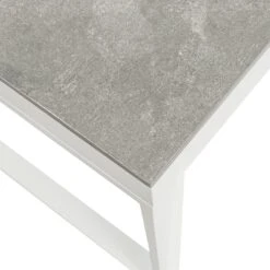 Table De Jardin 6 Places Aluminium/Céramique Kore (150 X 75 Cm) - Blanc/Gris Clair -Mobilier De Jardin 99728 1621499158
