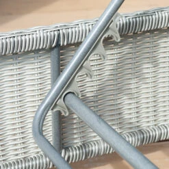 Transat Résine Tressée Calvi - Gris -Mobilier De Jardin bain de soleil calvi gris 68596 2