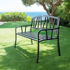 Mobilier De Jardin -Mobilier De Jardin banc de jardin alvernia noir 29923 1