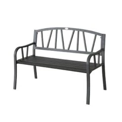 Banc De Jardin Alvernia - Noir -Mobilier De Jardin banc de jardin alvernia noir 29923 4
