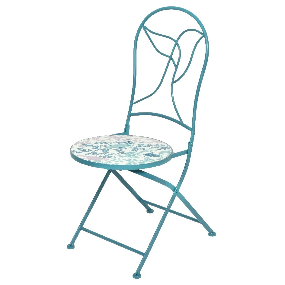Chaise bistro mosaïque Minca Bleu Chaise Bistro Mosaïque Minca Bleu -Mobilier De Jardin bistro chair minca iron outdoor 124740 1672235573