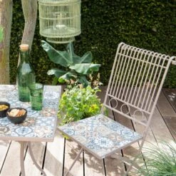 Chaise Bistro Mosaïque Toulouse Taupe -Mobilier De Jardin bistro chair toulouse iron outdoor 124734 1672235342