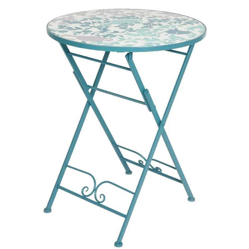 Table bistro mosaïque Minca Bleu Table Bistro Mosaïque Minca Bleu -Mobilier De Jardin bistro table minca iron outdoor 124743 1672235729
