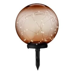 Borne De Jardin Solaire Crystal 50 LED - Ambre -Mobilier De Jardin borne de jardin solaire crystal 50 led orange 113147 1642668010