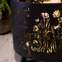 Brasero Ajouré Rond Noir -Mobilier De Jardin brasero ajoure rond noir dia50 00 h40 00cm noir 124701 1672650748