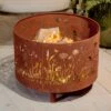 Brasero Ajouré Rond Rouille
