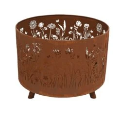 Brasero Ajouré Rond Rouille -Mobilier De Jardin brasero ajoure rond terra dia50 00 h40 00cm rouille 124704 1672650969