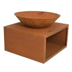 Brasero Moderna Rouille -Mobilier De Jardin brasero fer ext rieur moderna terra w75 00 h58 00cm rouille 124695 1672236921