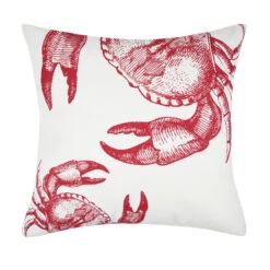 Coussin Carré (45 Cm) Shellfish Rouge