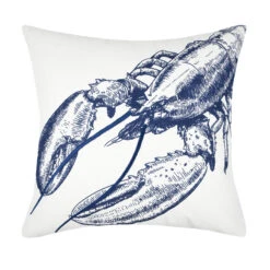 Coussin Carré (45 Cm) Shellfish Bleu Marine