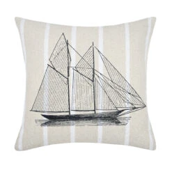 Coussin Carré (45 Cm) Amiral Beige