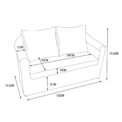 Canapé De Jardin 2 Places Calvi - Sepia/Ecru -Mobilier De Jardin canap de jardin 2 places calvi sepia ecru 37571 1667831552