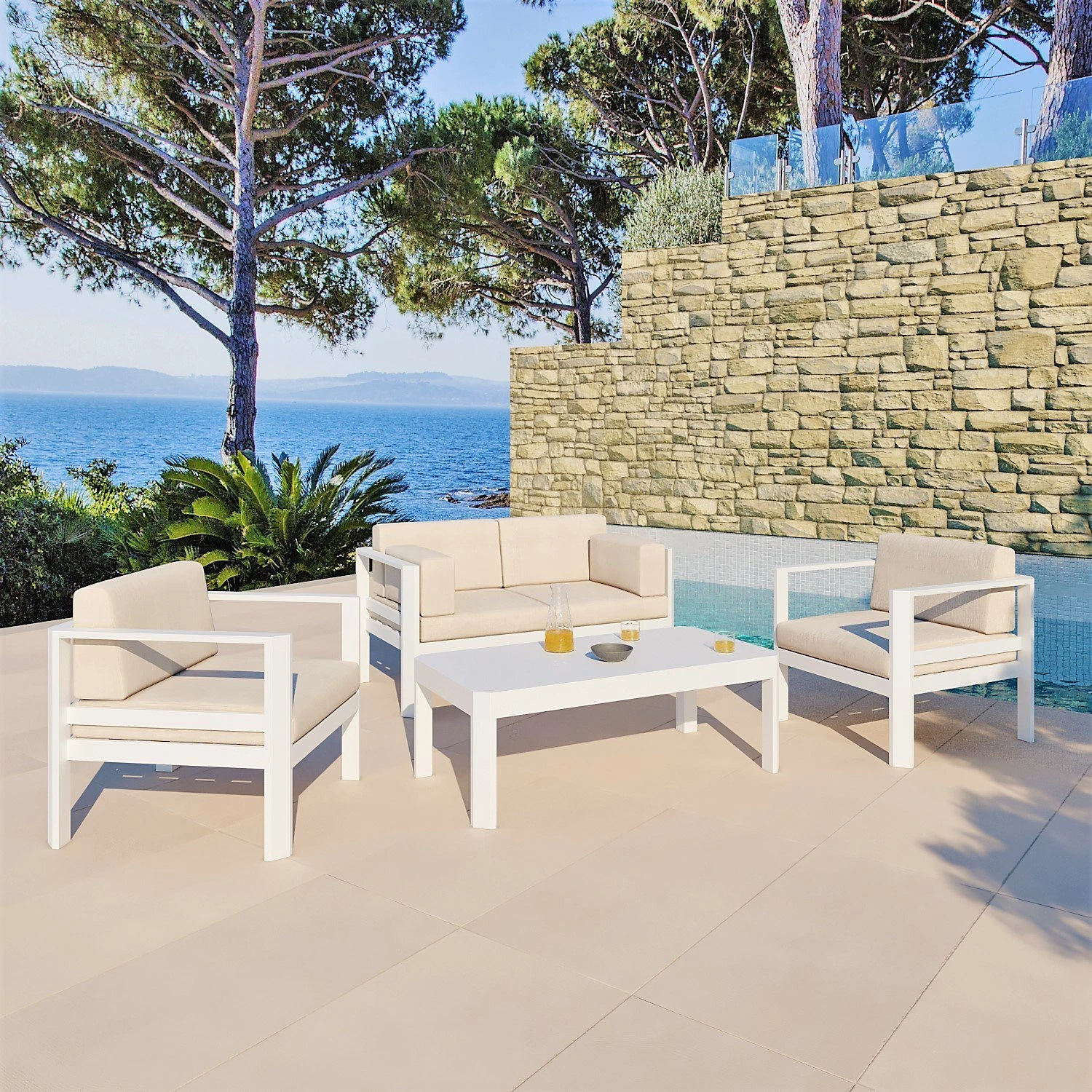 Canapé de jardin 2 places Ostara - Blanc Canapé De Jardin 2 Places Ostara - Blanc -Mobilier De Jardin canap de jardin 2 places ostara blanc 94624 1628088005