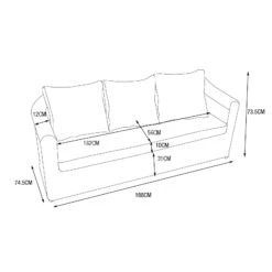 Canapé De Jardin 3 Places Calvi - Sepia/Ecru -Mobilier De Jardin canap de jardin 3 places calvi sepia ecru 37574 1667831655