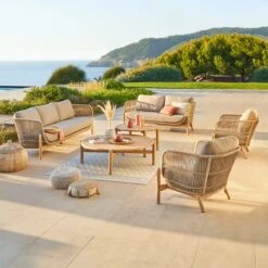 Canapé De Jardin 3 Places Deona - Acacia -Mobilier De Jardin canap de jardin 3 places deona acacia 126243 1675254755