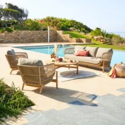 Canapé De Jardin 3 Places Deona - Acacia -Mobilier De Jardin canap de jardin 3 places deona acacia 126243 1675254778