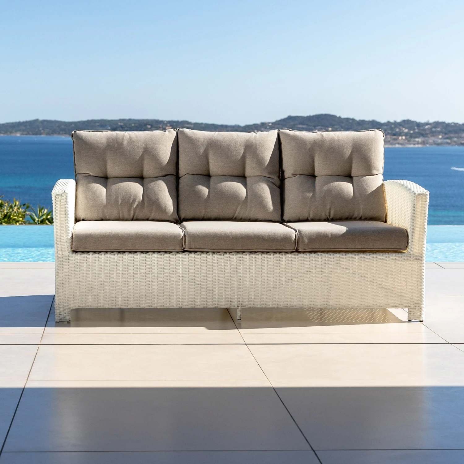 Canapé de jardin 3 places Tivoli - Blanc Canapé De Jardin 3 Places Tivoli - Blanc -Mobilier De Jardin canap de jardin 3 places tivoli blanc 94633 1648222067