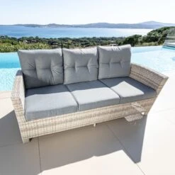 Canapé De Jardin 3 Places Tivoli - Gris