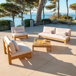 Canapé De Jardin 3 Places Borneo - Naturel -Mobilier De Jardin canape 3 places acacia fsc borneo 68607 2