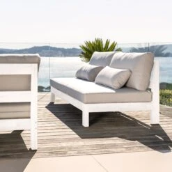 Canapé De Jardin 3 Places Borneo - Blanc