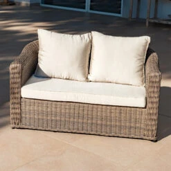 Canapé De Jardin 2 Places Calvi - Sepia/Ecru