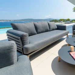 Canapé De Jardin 3 Places Monte Carlo - Anthracite