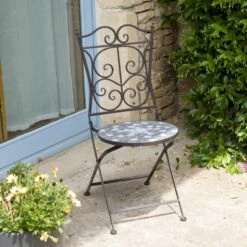 Chaise Bistro Mosaïque Siena Marron/Gris
