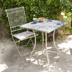 Chaise Bistro Mosaïque Toulouse Taupe -Mobilier De Jardin chaise bistro mosa que toulouse taupe 124734 1685691831