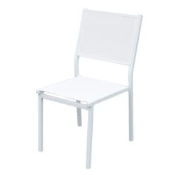 Chaise De Jardin Alu Empilable Murano - Blanche -Mobilier De Jardin chaise de jardin alu empilable murano blanche 76442 1678878751